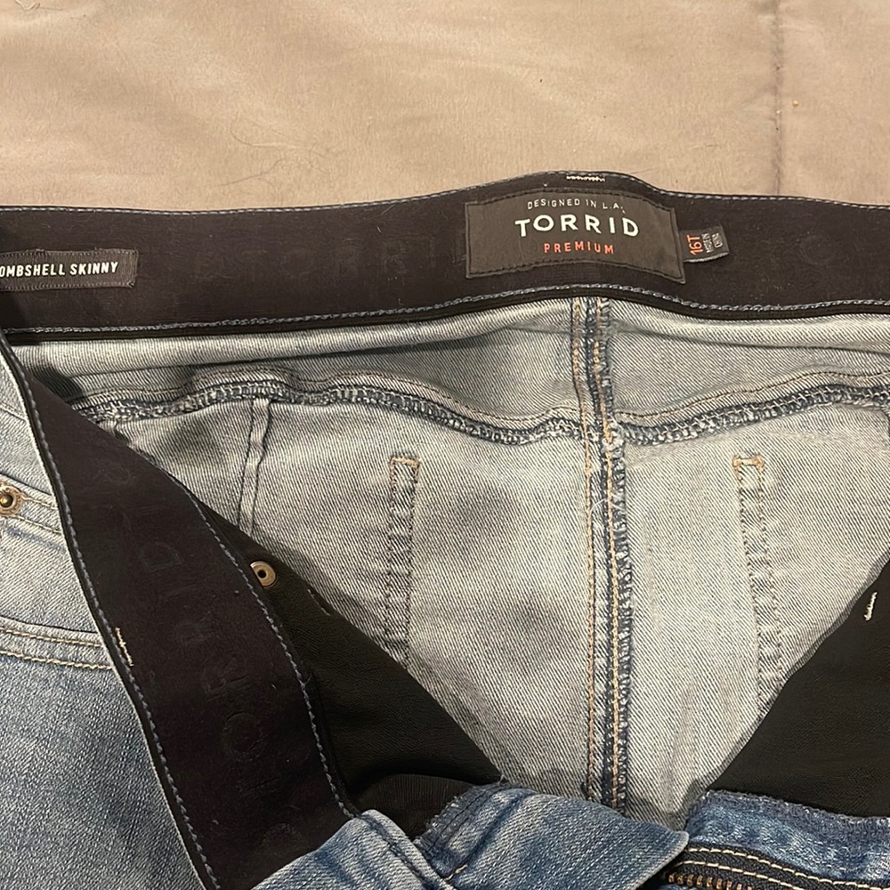 Torrid size 16T ripped jeans